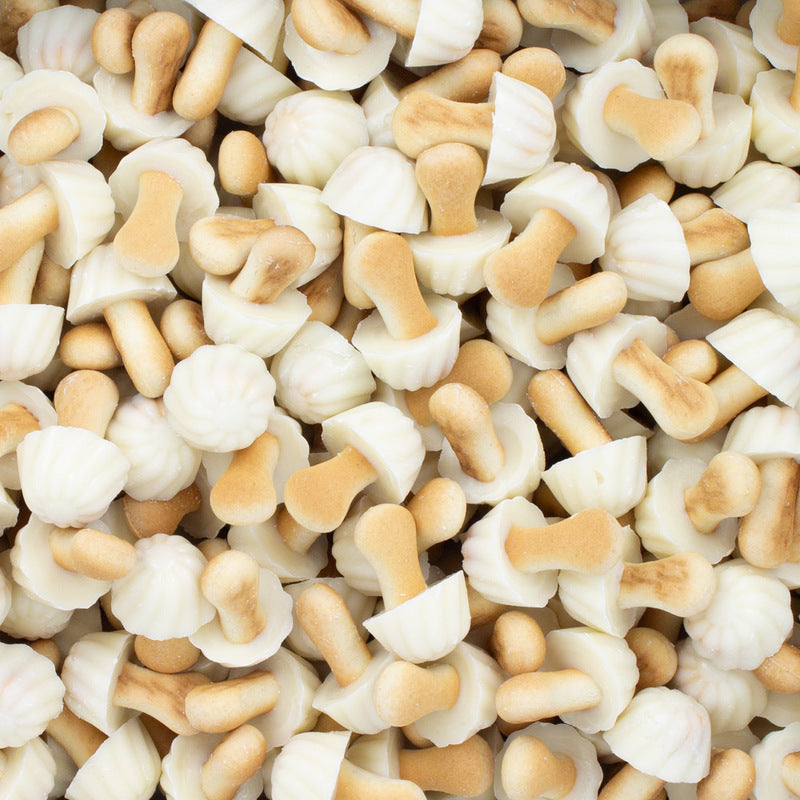 Champignons au chocolat blanc environ (25) pièces