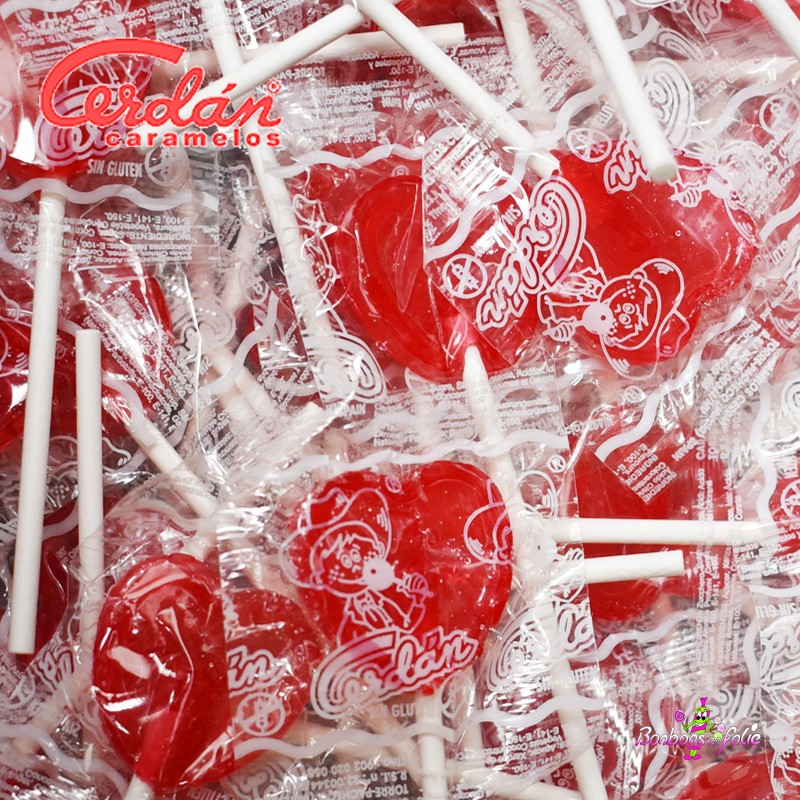 Sucette Cœur Cerise